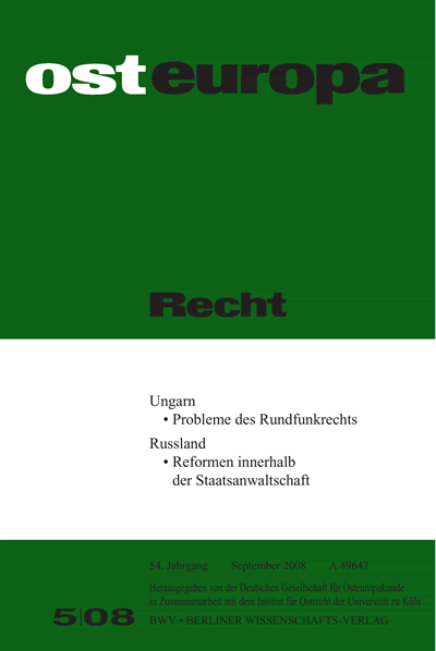 Heft 5 Cover
