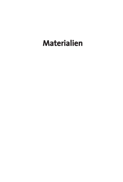 Heft Materialien Cover