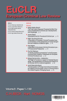 EuCLR European Criminal Law Review